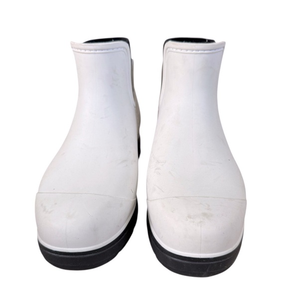 UGG Waterproof White Rubber Chelsea Rain Boots | Women’s 7 - Picture 1 of 6